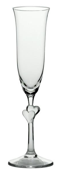 Champagnerglas L`AMOUR satiniert - Set mit 6 Gläsern