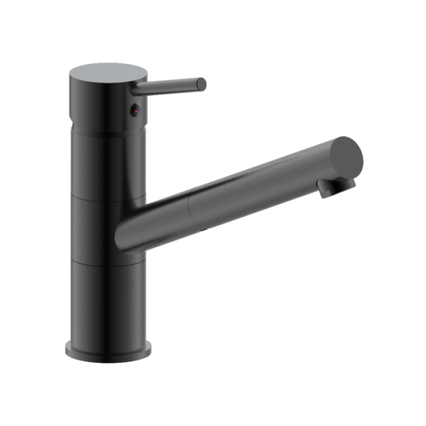 PARIS VAF Einhebelmischer Niederdruck Schwarz-Matt mit Ausziehbrause