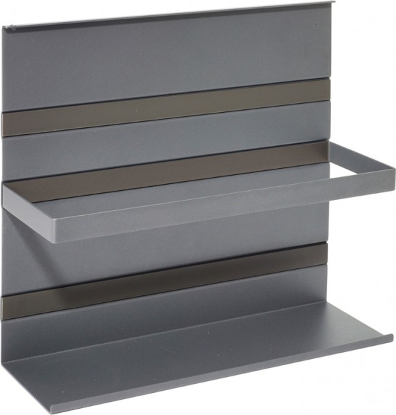 Universalablage m. Rahmen Linero MosaiQ, schwarz B350 x T110 x H300 graphitschwarz