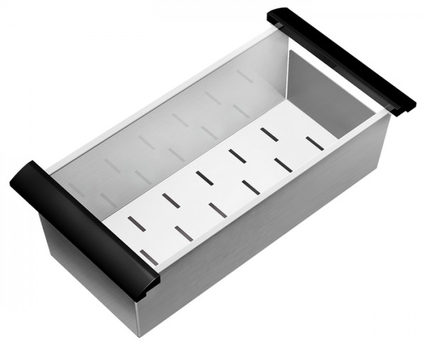 Restebeckeneinsatz Edelstahl passend zu W-Spülen ´440x187x154