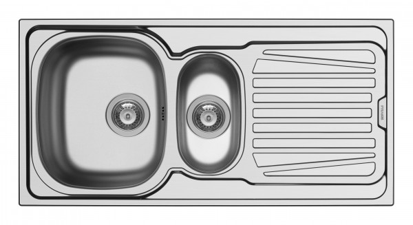 Pyramis Edelstahl Einbauspüle Spülbecken Küchenspüle SPARTA 1000x500x150 mm