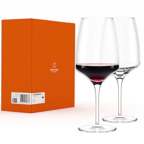 Experience Bordeauxglas 2er Set aus Kristallglas