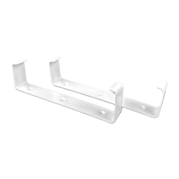 Flachkanalhalter Ø 125 mm weiß 2 Stück Set