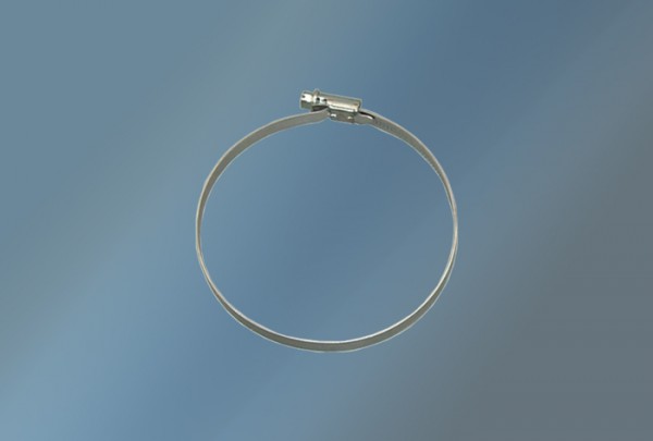 Schlauchklemme Durchmesser 110 - 130 mm verzinkt, rund mit Stellschraube