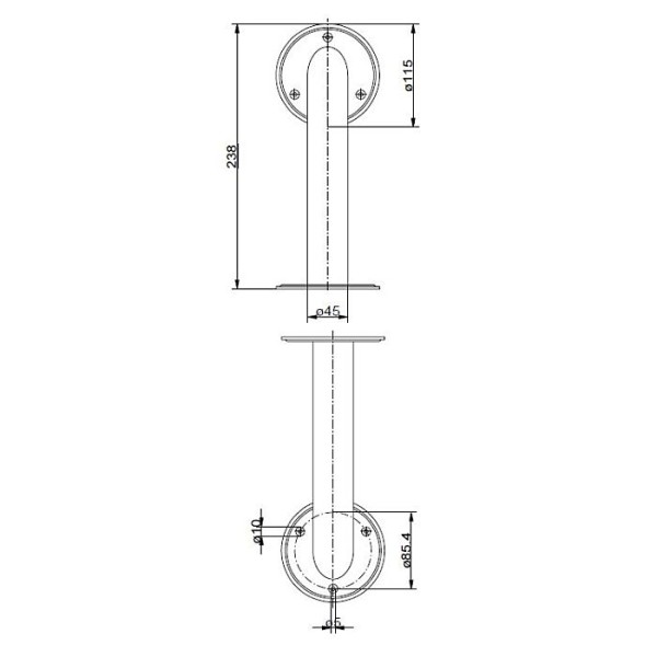 Schräge Wandkonsole RWK schwarz