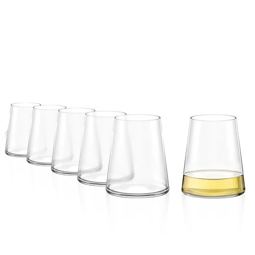 Weißweinbecher Power 6er Set aus Kristallglas