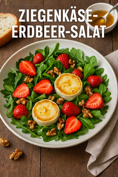 Erdbeeren-Ziegenkase