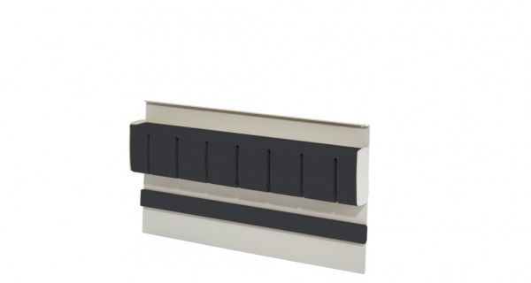 Magnet-Messerhalter Linero MosaiQ, Kunststoff B350 x T45 x H200 titan grau, Kunststoff