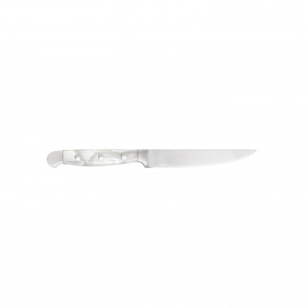 SS Non-Serrated Pearl Grey Acrylic Handle Steak Knife 9.1"