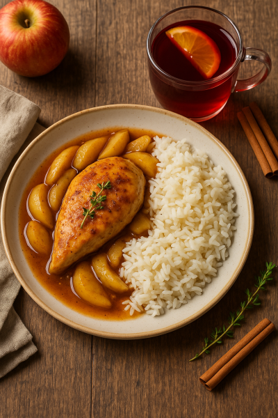 Hahnchen-und-Reis-und-Punsch