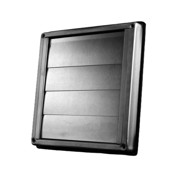 Lüftungsgitter Edelstahl Ø 125 mm mit beweglichen Lamellen