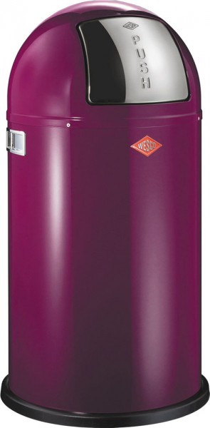 WESCO Abfallsammler Abfalleimer Mülleimer PUSHBOY BROMBEER 50L,B 400mm, H 755mm