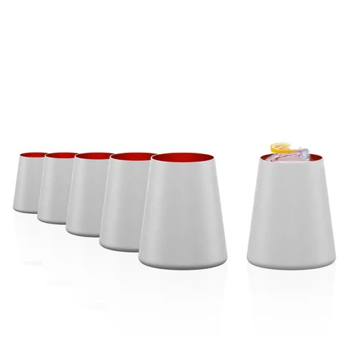 Becher Power Weiß/Bronze 6er Set | Stölzle Glas