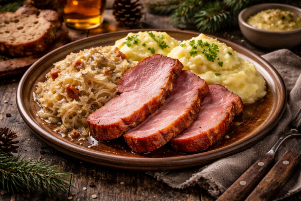 Kasseler-mit-Sauerkraut-Kartoffelpuree