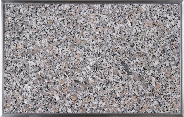 Granitfeld mit Edelstahlrahmen 510 x 325mm, Rosa Beta