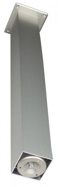 Tischbein Tischfuß Stützfuß Vierkant groß 1100 mm 100 x 100 mm, Edelstahloptik, höhenverstellbar