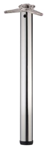 Stützfuß Ø 60 mm Höhe 705 mm, chrom höhenverstellbar