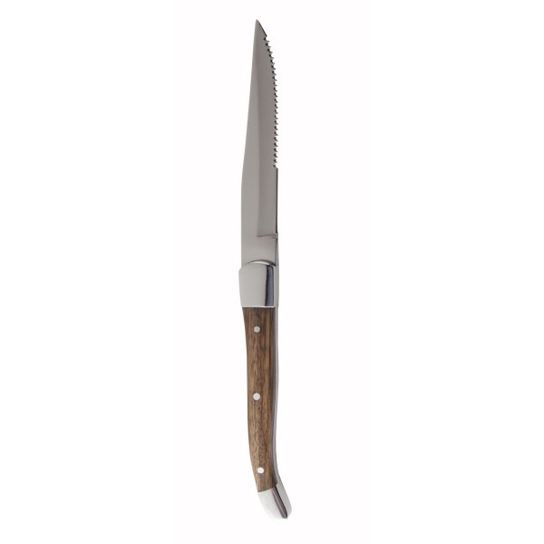 SS Provençal Serrated Light Wood Handle Steak Knife 9.25" (2