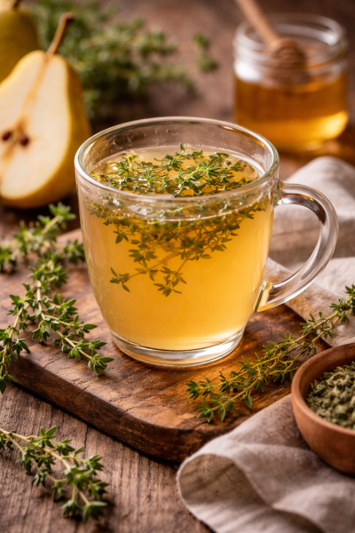 Warmer-Thymian-Birnen-Drink