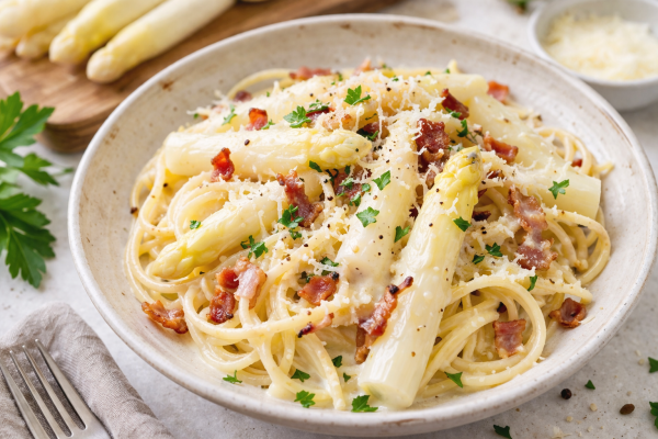 Spargel-carbonara