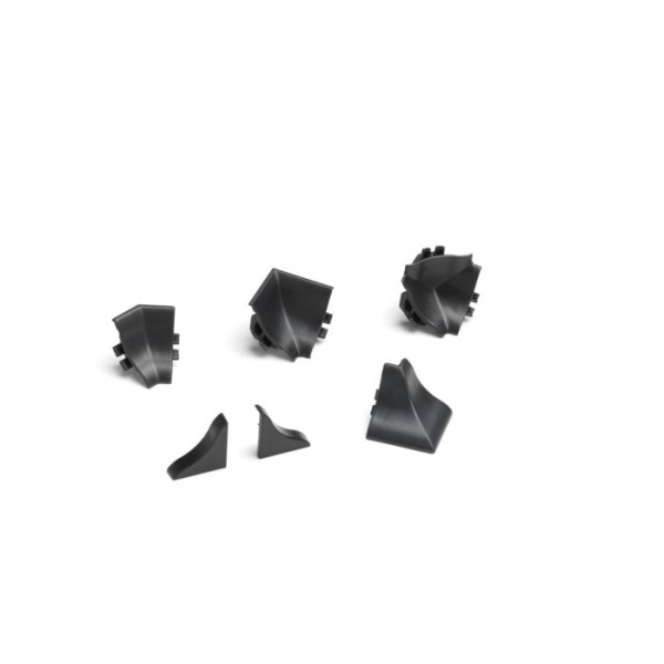 Zubehör-Set Wandabschlussprofile Slim-Line schwarz-matt