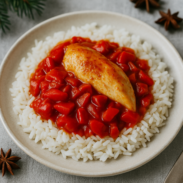 Letscho-Hahnchenpfanne-mit-Reis