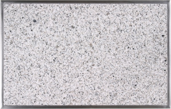 Granitfeld mit Edelstahlrahmen 510 x 325mm, Bianco Cristall