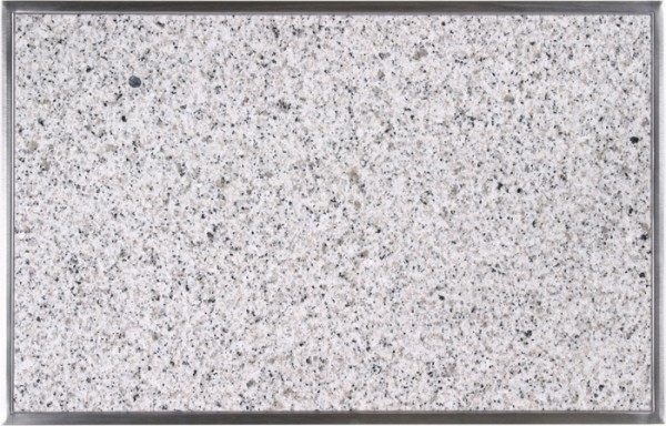 Granitfeld mit Edelstahlrahmen 510 x 325mm, Bianco Cristall