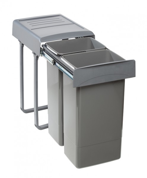 Wesco Abfallsammler Abfalleimer Mülleimer orion grey 2x 26 L 335x478x575mm