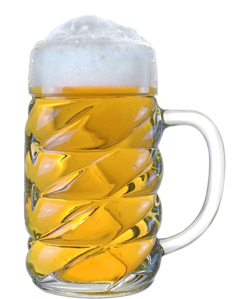 Bierkrug Diamond 1000 ml - Set mit 6 Gläsern