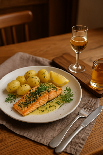 Lachs-und-Aquavit