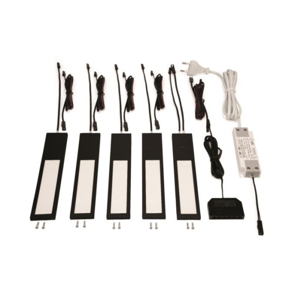 Bright II 5er Set Schwarz inclusive Konverter 30 W