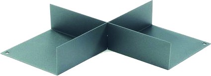 Auskreuzung 225x222x43, graphit 225x222x43mm, graphit schwarz