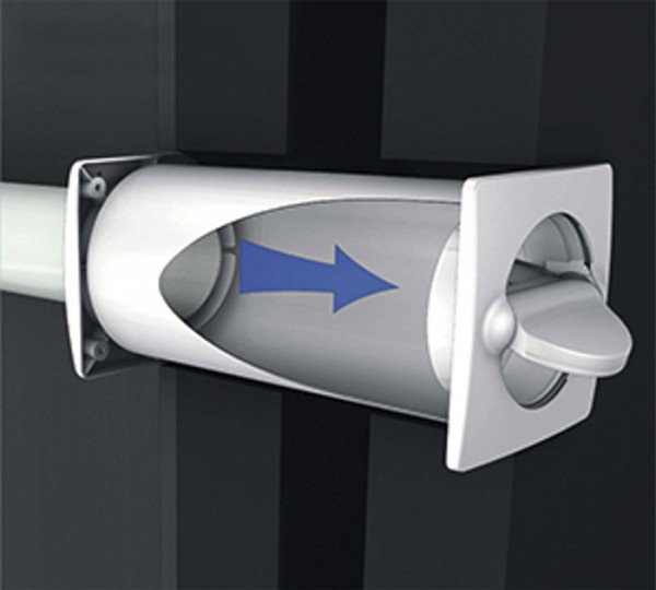 Aeroboy Energiesparmauerkasten Durchmesser 150 Außengitter Kunststoff