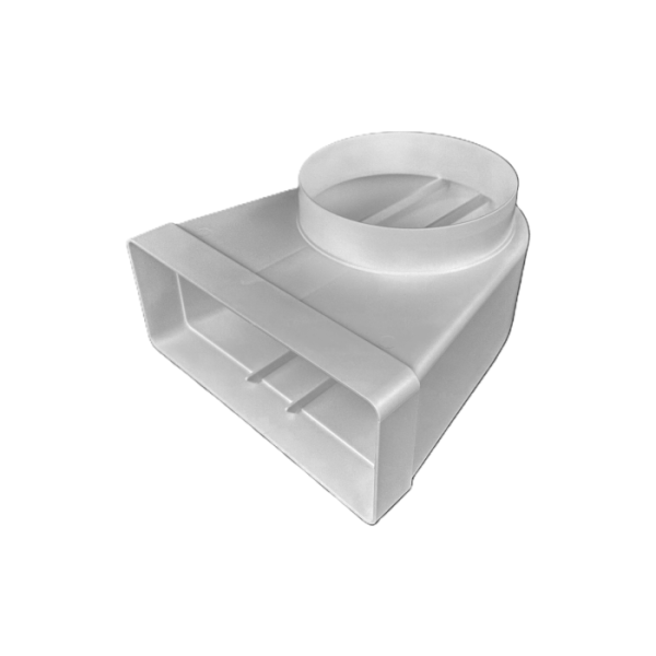 Umlenkstück Flach/Rund Ø 150 mm 90° Übergang