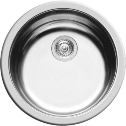 Edelstahl Rund Spüle Einbauspüle Spülbecken Küchenspüle 453x453x150 mm
