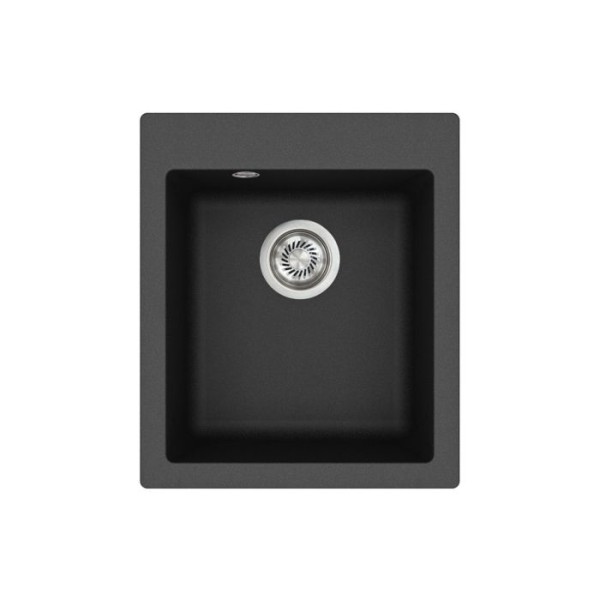 Victory W425 Granitspüle Schwarz 425 x 500 mm mit Drehexcenter
