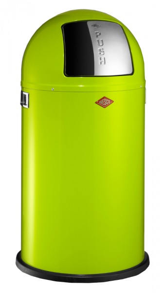 WESCO Abfallsammler Abfalleimer Mülleimer PUSHBOY LEMONGREEN 50L,B 400mm, H 755mm