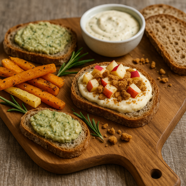 Winterliche-Brotplatte-mit-Aufstrich