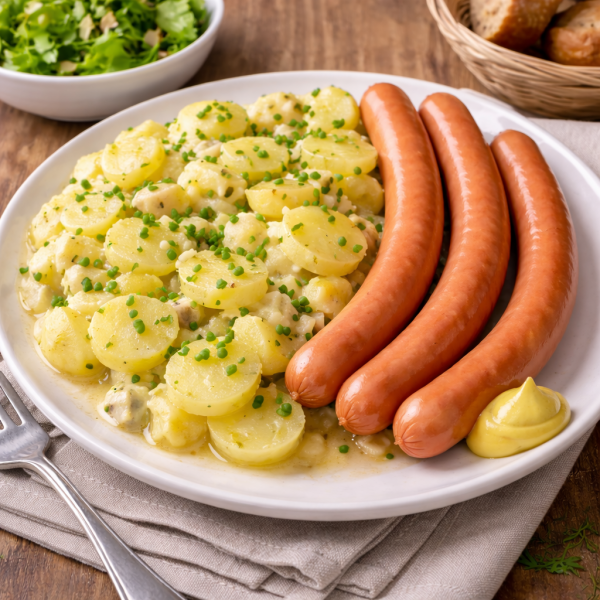 Schwabischer-Kartoffelsalat-mit-Saitenwurstle