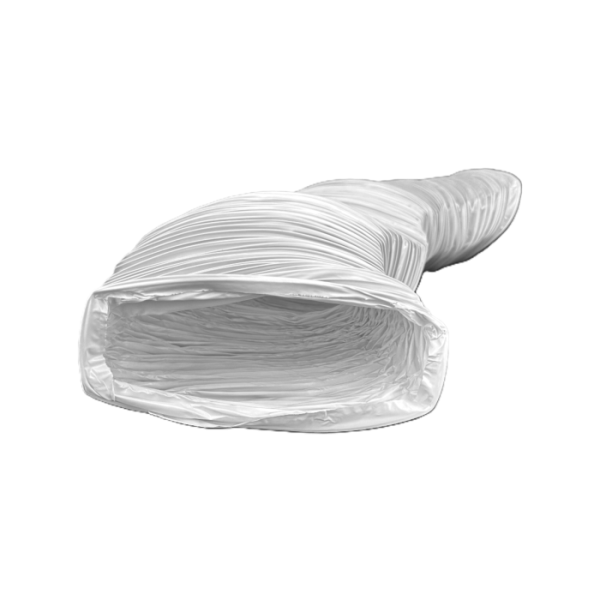 PVC-Flexschlauch rechteckig 3 m Ø 150 mm – flammhemmend, mit Drahtspirale