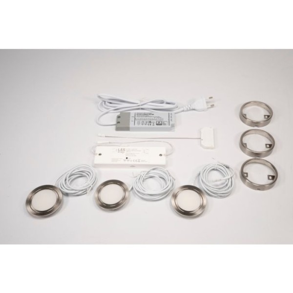 Chip HE 68 - flacher LED Einzelspot - 3er Set - Edelstahl