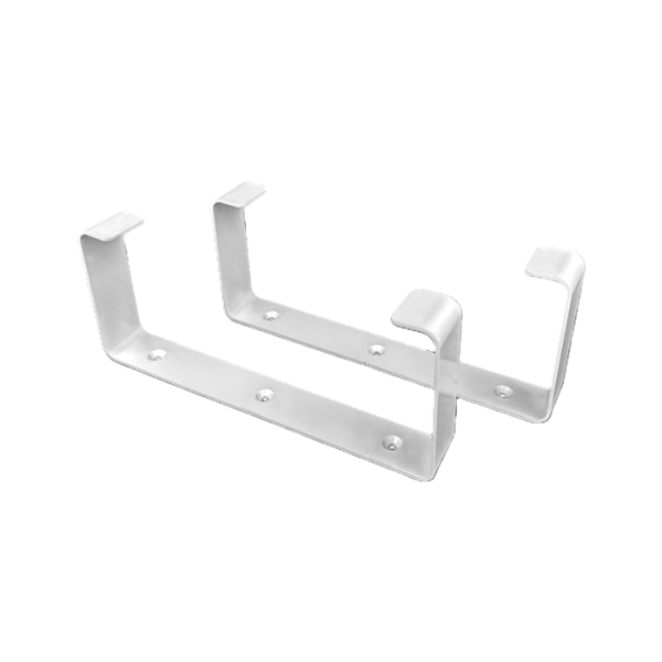 Flachkanalhalter Ø 150 mm weiß 2 Stück Set