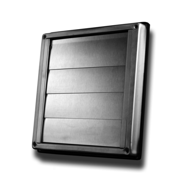 Lüftungsgitter Edelstahl Ø 150 mm mit beweglichen Lamellen