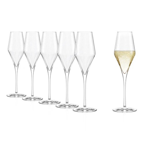 Stölzle Lausitz Symphony Champagnerglas 290 ml 6er Set – Prestige Line Kristallglas