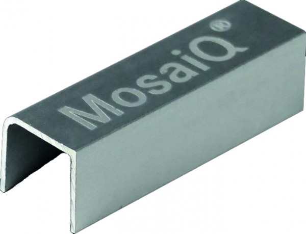 Verbindungsclip Logo MosaiQ,Alu eloxal B13,5xT40xH12 mm