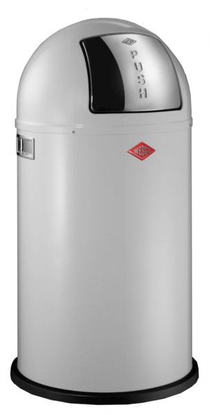 WESCO Abfallsammler Abfalleimer Mülleimer PUSHBOY WEISS 50L, B 400mm, H 755mm