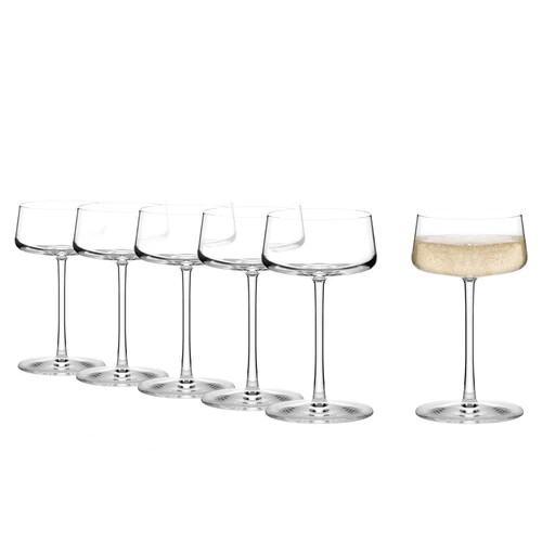 Champagnerschale Power 6er Set aus Kristallglas
