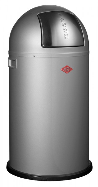 WESCO Abfallsammler Abfalleimer Mülleimer PUSHBOY SILBER 50L, B 400mm, H 755mm