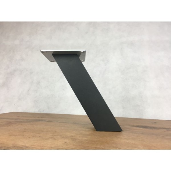 Barkonsole 50x50mm, schräg schwarz 170mm, Edelstahloptik
